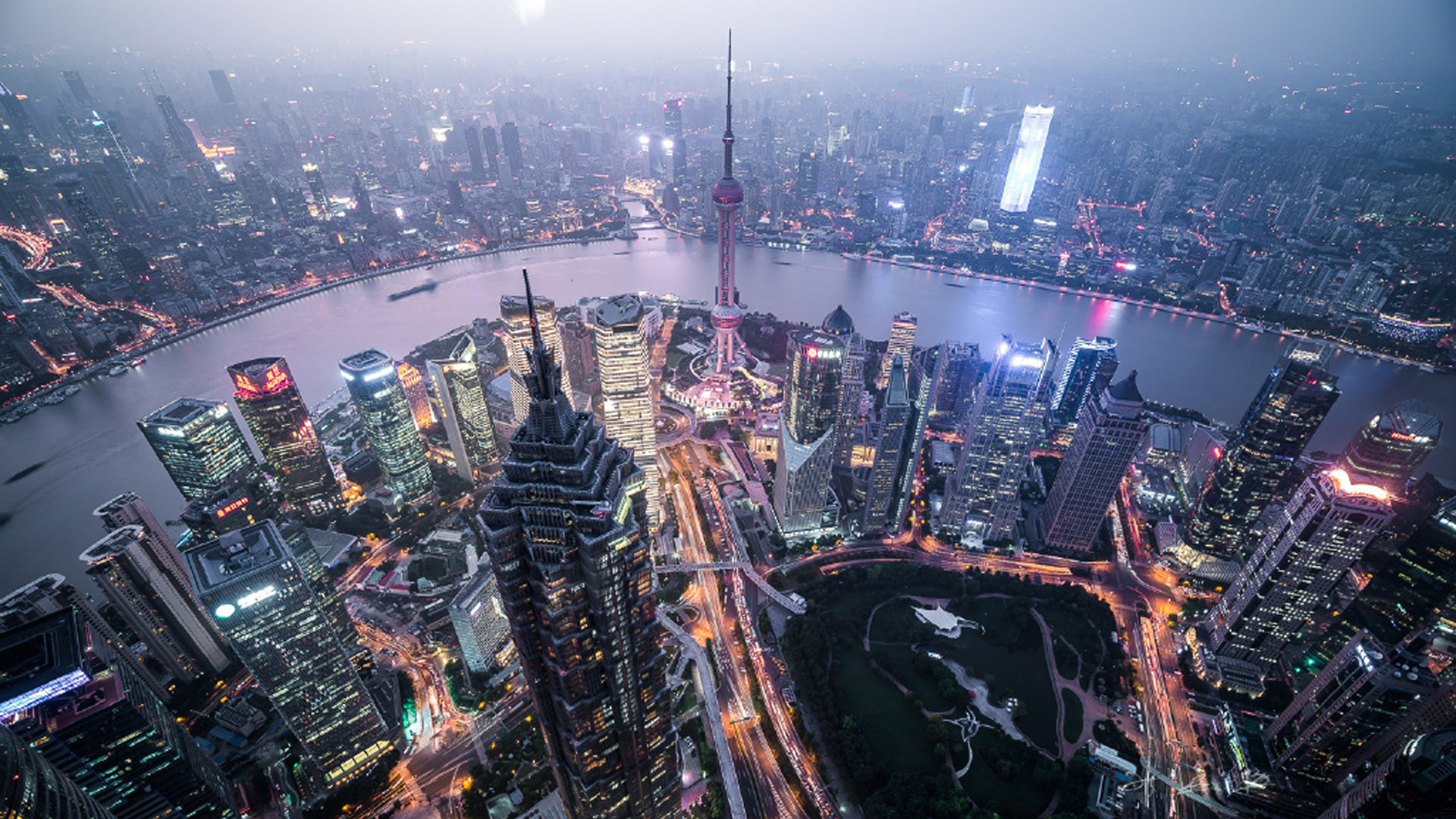 繁华魔都上海城市风景图片桌面壁纸高清大图预览1920x1080_风景壁纸下